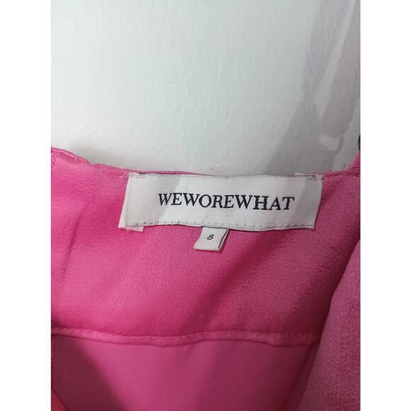 WeWoreWhat Pink Bodycon Dress Women Size 8 Cowl Midi NWT - Picture 4 of 7